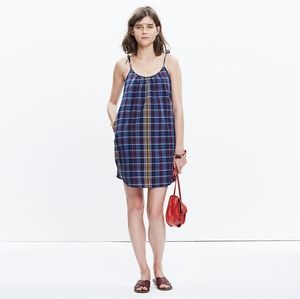 Madewell Tie-Strap Cami Dress in Madras Plaid (M)